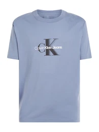 T-Shirt rauchblau / schwarz / wei
