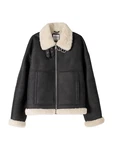 Bershka Jacke schwarz/offwhite