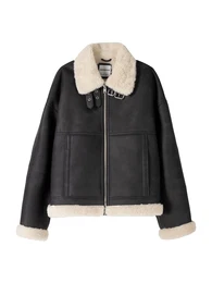 Jacke schwarz / offwhite