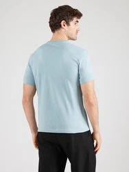 Calvin Klein Rundhalsshirt NY CHEST BOX LOGO T-SHIRT hellblau/weiß