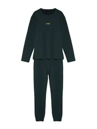 Pyjama gelb / dunkelgrn