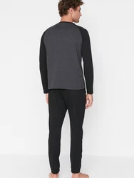 Trendyol Pyjama anthrazit/schwarz