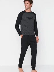 Trendyol Pyjama anthrazit/schwarz