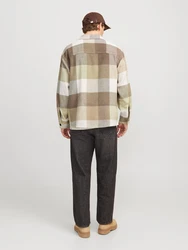 Jack & Jones Langarmshirt Hemd Beige/Braun/Creme