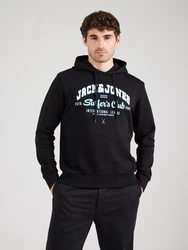 JACK & JONES Sweatshirt aqua/schwarz/weiß