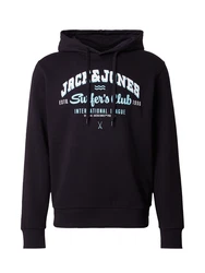 JACK & JONES Sweatshirt aqua/schwarz/weiß