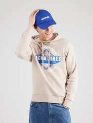 JACK & JONES Sweatshirt beige/azur/wei