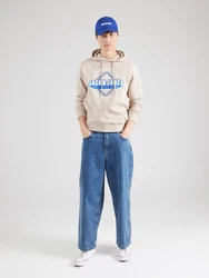 JACK & JONES Sweatshirt beige/azur/wei