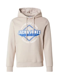 JACK & JONES Sweatshirt beige/azur/wei