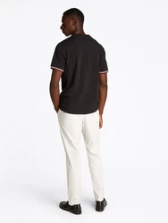 TOMMY HILFIGER T-Shirt karminrot/schwarz/weiß