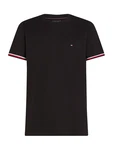 TOMMY HILFIGER T-Shirt karminrot/schwarz/weiß