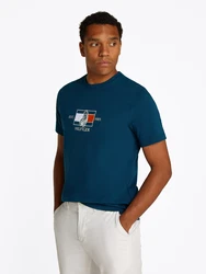 TOMMY HILFIGER T-Shirt marine/rot/weiß