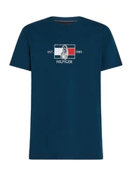 TOMMY HILFIGER T-Shirt marine/rot/weiß