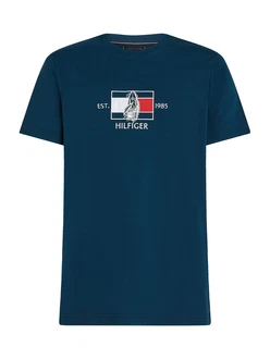 TOMMY HILFIGER T-Shirt marine/rot/weiß