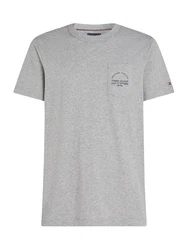 TOMMY HILFIGER T-Shirt grau/schwarz