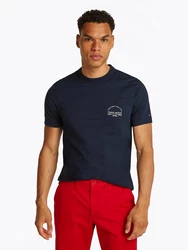 TOMMY HILFIGER T-Shirt blau/weiß