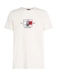 T-Shirt dunkelblau / rot / naturwei