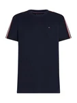 TOMMY HILFIGER T-Shirt 'GLOBAL STRIPE' marineblau/rubinrot/naturweiß