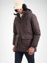 JACK & JONES Parka Jacke 'CONSTRUCT' dunkelbraun