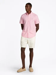 TOMMY HILFIGER Hemd 'Flex' pink/offwhite