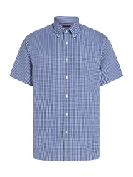 TOMMY HILFIGER Hemd 'Flex' blau/weiß