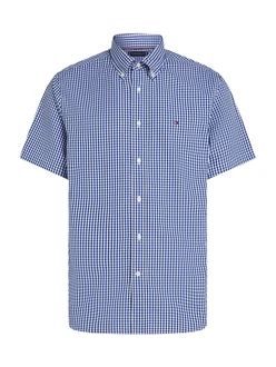 TOMMY HILFIGER Hemd 'Flex' blau/weiß