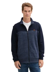 TOM TAILOR Sweatjacke marine/blaumeliert