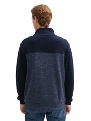 TOM TAILOR Sweatjacke marine/blaumeliert