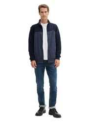 TOM TAILOR Sweatjacke marine/blaumeliert