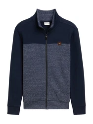 TOM TAILOR Sweatjacke marine/blaumeliert