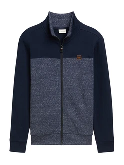 TOM TAILOR Sweatjacke marine/blaumeliert