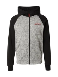 Sweatjacke 'ERIK' grau / schwarz