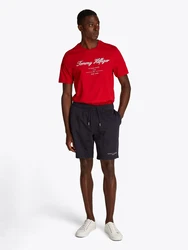 TOMMY HILFIGER T-Shirt marine/blutrot/weiß