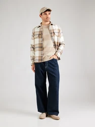 JACK & JONES Strickpullover HUGO beige/dunkelbeige