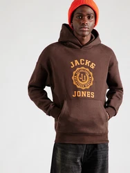 JACK & JONES Sweatshirt JJVICTO dunkelbraun