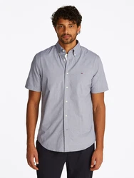 TOMMY HILFIGER Hemd 'FLEX' rauchblau/offwhite