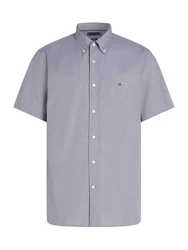 TOMMY HILFIGER Hemd 'FLEX' rauchblau/offwhite