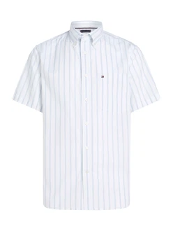 TOMMY HILFIGER Hemd 'Flex' hellblau/weiß