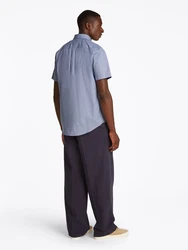 TOMMY HILFIGER Hemd 'FLEX' dunkelblau/weiß