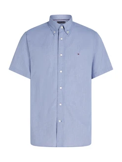 TOMMY HILFIGER Hemd 'FLEX' dunkelblau/weiß