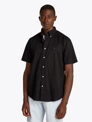 TOMMY HILFIGER Hemd 'FLEX' schwarz