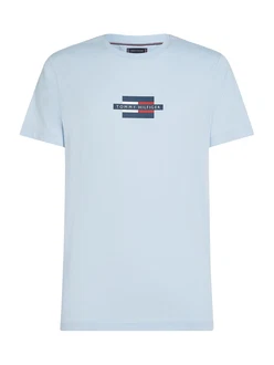 TOMMY HILFIGER T-Shirt marineblau/hellblau/rot/weiß TOMMY HILFIGER T-Shirt marineblau/hellblau/rot/weiß