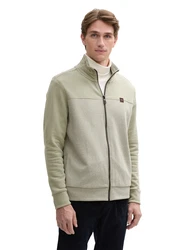 TOM TAILOR Sweatjacke pastellgrün/weiß