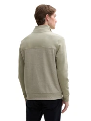 TOM TAILOR Sweatjacke pastellgrün/weiß