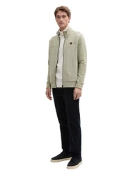 TOM TAILOR Sweatjacke pastellgrün/weiß