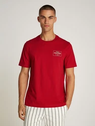 TOMMY HILFIGER T-Shirt rot/weiß