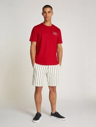 TOMMY HILFIGER T-Shirt rot/weiß