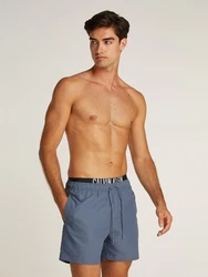 Calvin Klein Swimwear Badeshorts MEDIUM DOUBLE WB basaltgrau/hellgrau/schwarz