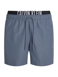 Calvin Klein Swimwear Badeshorts MEDIUM DOUBLE WB basaltgrau/hellgrau/schwarz