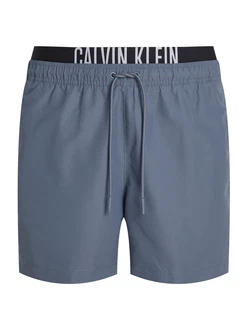 Calvin Klein Swimwear Badeshorts MEDIUM DOUBLE WB basaltgrau/hellgrau/schwarz